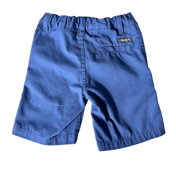 Boys | Nautica | Navy Blue Button Close Adjustable Waist Chino Shorts - 4T - Picture 4 of 5